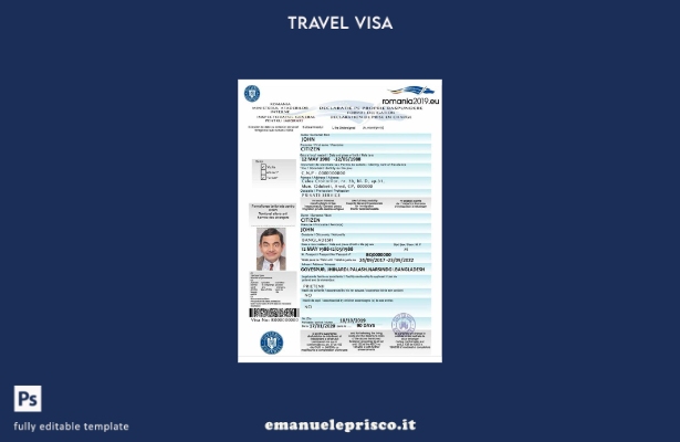 modello di visto per Romania e stile verificato